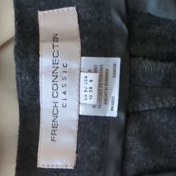 French Connection. Dark grey, wool blend, high waisted shorts. - Picture 3 of 3